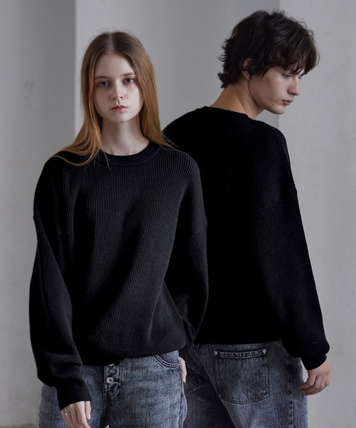 CLEL（クレイル） セーター ニット 「CLEL」Basic/Spray Rib Knit Crew