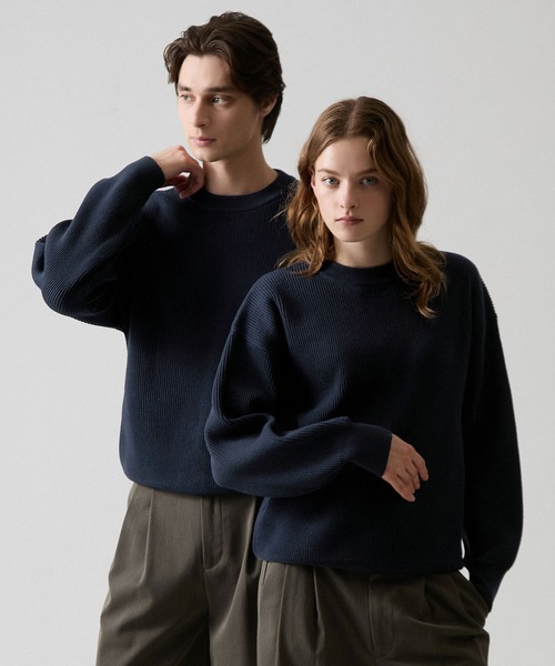 CLEL（クレイル） セーター ニット 「CLEL」Basic/Spray Rib Knit Crew
