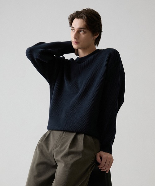 CLEL（クレイル） セーター ニット 「CLEL」Basic/Spray Rib Knit Crew