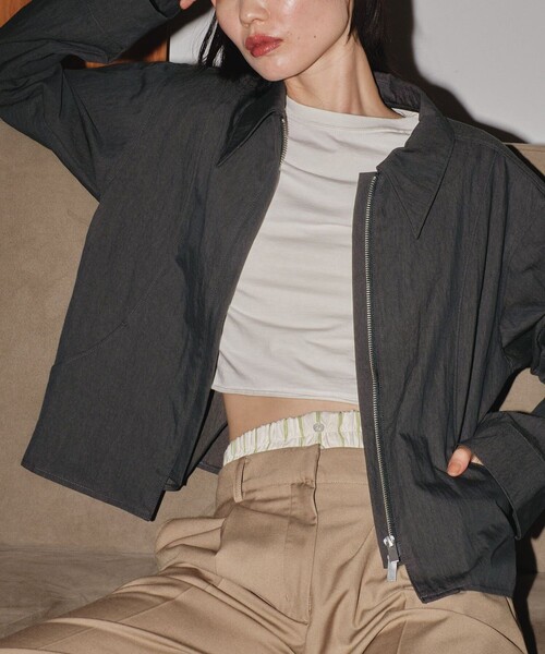 TODAYFUL 「TODAYFUL」 ジップアップブルゾン 36 ホワイト レディース