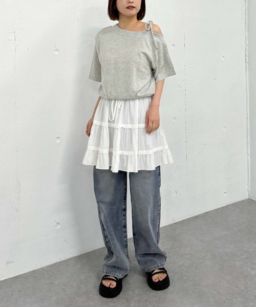 [archives] тренировочный cut and sewn MEDIUM темно-синий женский 