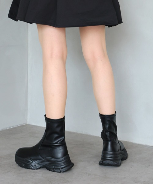 「VIVIAN」 ショートブーツ M ブラック レディース_画像5