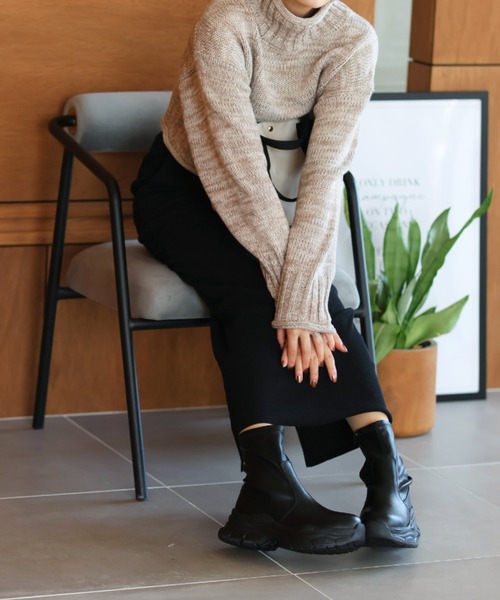 「VIVIAN」 ショートブーツ M ブラック レディース_画像7