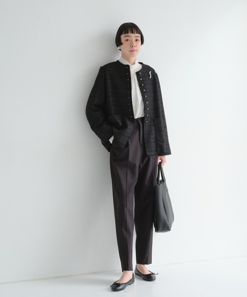 pual ce cin 「PUAL CE CIN」 ツイードジャケット FREE アイボリー