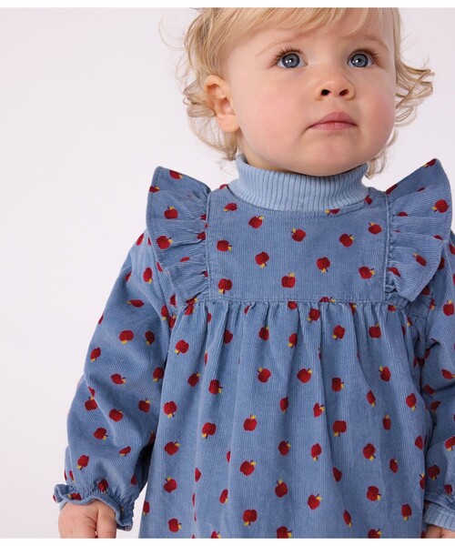 プチバトー　アップル柄ワンピース　116cm PETIT BATEAU（プチバトー） ワンピース ワンピース キッズ 子供服