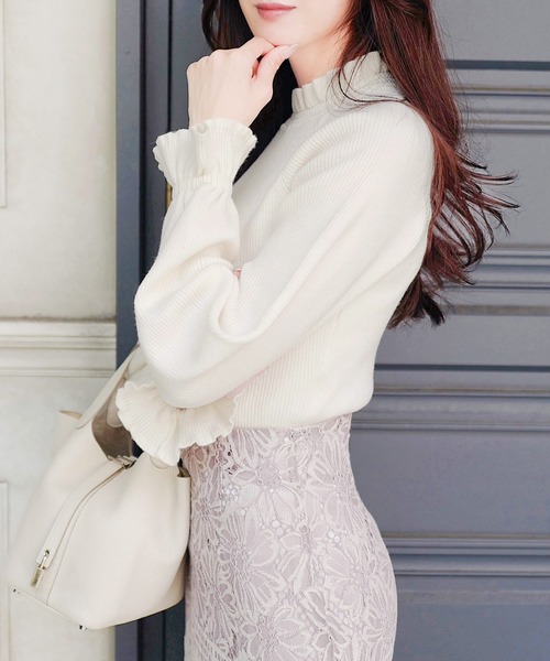 「mily bilet」 長袖ニット X-LARGE モカ レディース_画像6