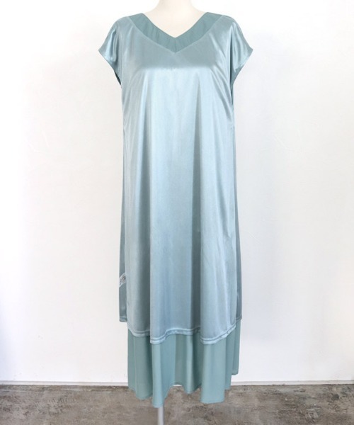 「Pierrot」 半袖ワンピース M カーキ レディース_画像3