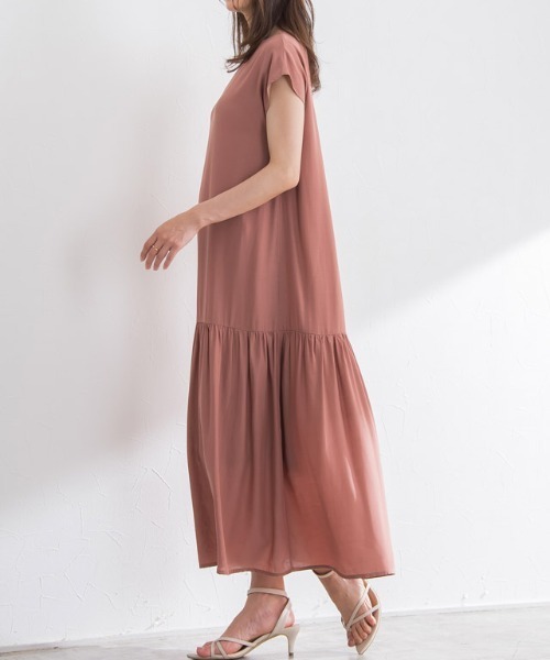 「Pierrot」 半袖ワンピース M カーキ レディース_画像8