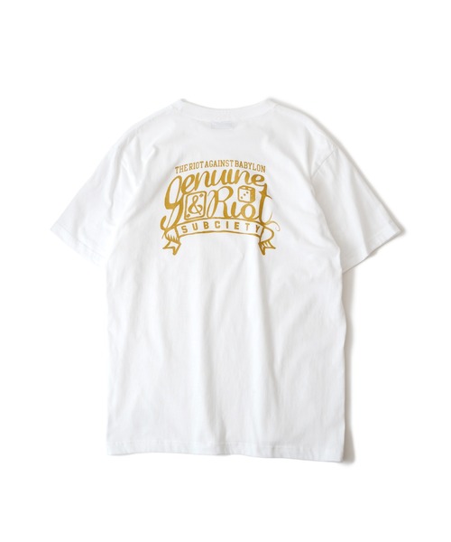 「Subciety」 半袖Tシャツ - ホワイト メンズ_画像4