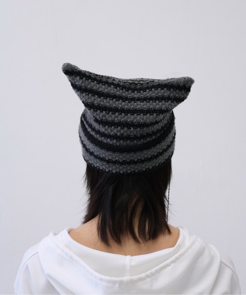 Uenui ニット帽 ニットキャップ 「 cunii 」星 モチーフ ボーダー