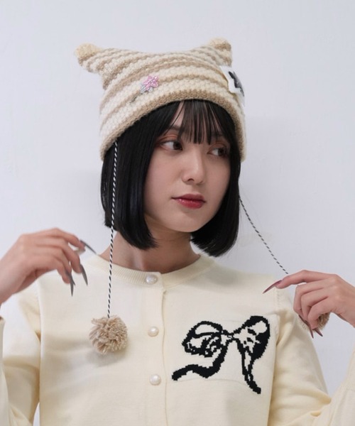 Kumi Tsuyuki クミツユキ｜グリーン ボーダー ニット帽 ビーニー 楽天市場】レビューでクーポン☆ビーニー ニットキャップ ボーダー
