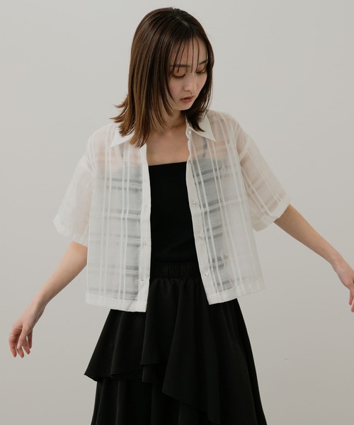 「SENSE OF PLACE by URBAN RESEARCH」 半袖シャツ ONE オフホワイト レディース_画像2
