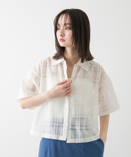 「SENSE OF PLACE by URBAN RESEARCH」 半袖シャツ ONE オフホワイト レディース_画像8