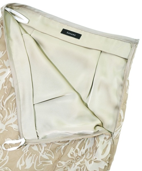 anuans（アニュアンス） ロングスカート SMALL ライトグレー