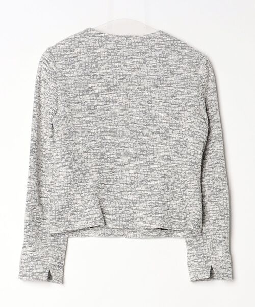 PLST（プラステ） ツイードジャケット M グレー レディース : ZOZOTOWN