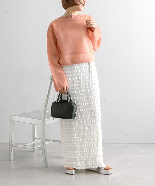 「mystic」 長袖ニット FREE アイボリー レディース_画像3