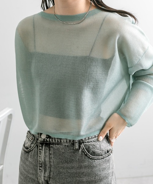 「mystic」 長袖ニット FREE アイボリー レディース_画像6