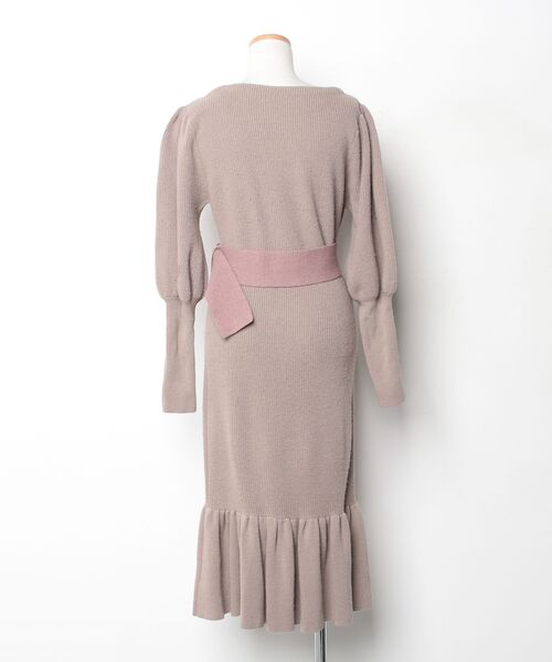 「Her lip to」 ニットワンピース M ベージュ レディース_画像2