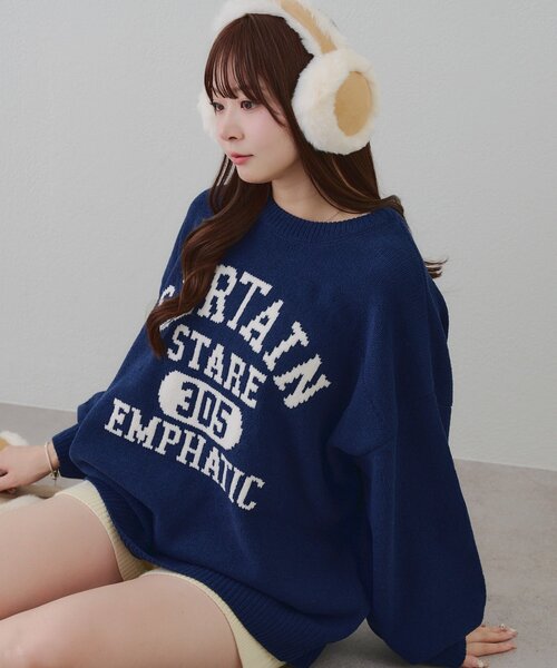 ANOTHER BRANCH OLIVE des OLIVE ニット セーター ロゴモールニット