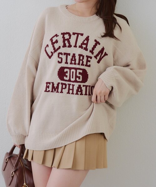 ANOTHER BRANCH OLIVE des OLIVE ニット セーター ロゴモールニット