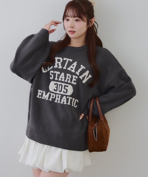 ANOTHER BRANCH OLIVE des OLIVE ニット セーター ロゴモールニット