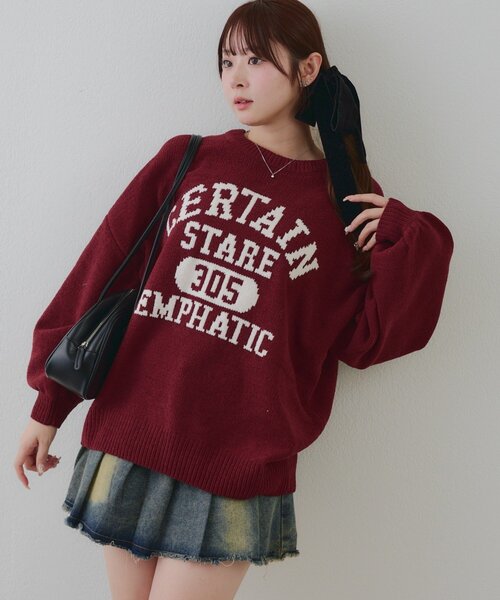 ANOTHER BRANCH OLIVE des OLIVE ニット セーター ロゴモールニット