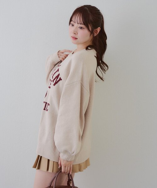 ANOTHER BRANCH OLIVE des OLIVE ニット セーター ロゴモールニット