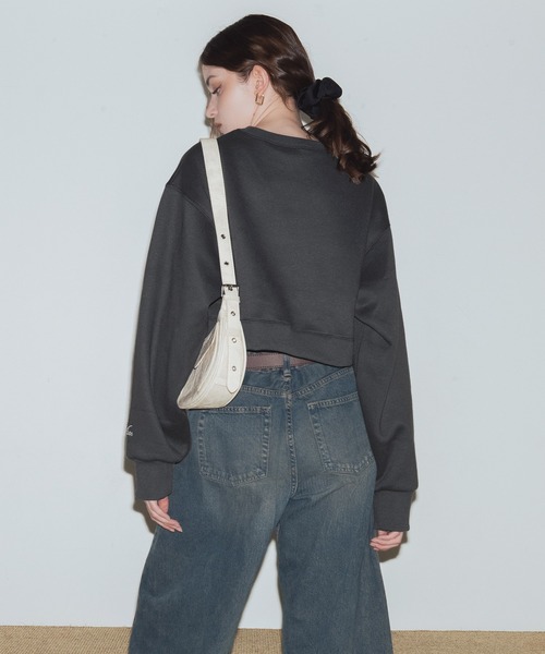 「Mili affinity」 スウェットカットソー FREE ボルドー レディース_画像2