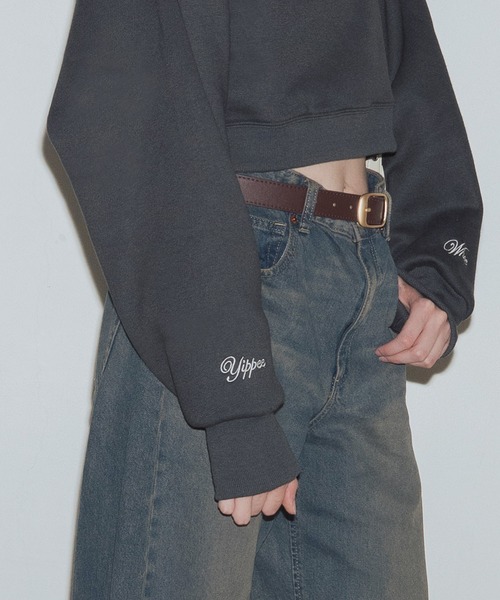 「Mili affinity」 スウェットカットソー FREE ボルドー レディース_画像3