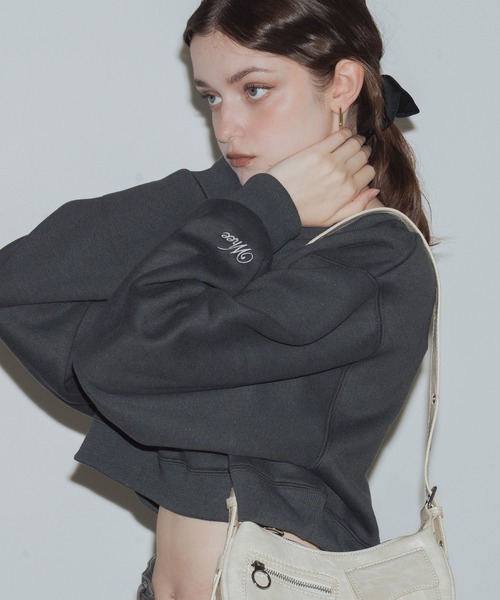 「Mili affinity」 スウェットカットソー FREE ボルドー レディース_画像4