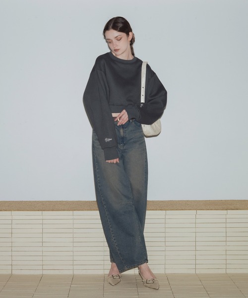 「Mili affinity」 スウェットカットソー FREE ボルドー レディース_画像5