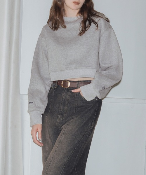 「Mili affinity」 スウェットカットソー FREE ボルドー レディース_画像8