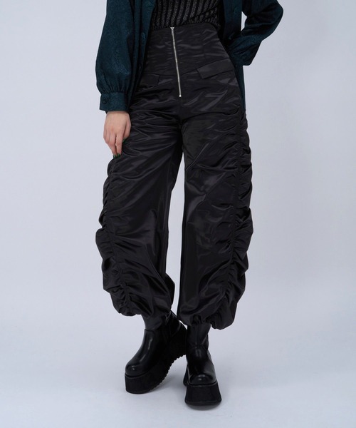 HAREワイドパンツ ワンピース 2点セット HARE（ハレ） ワイドパンツ パンツ 2WAYフロントジップギャザーハイ