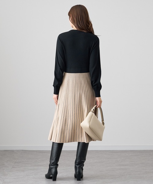 ANAYI（アナイ） ニットワンピース 38 ネイビー レディース : ZOZOTOWN