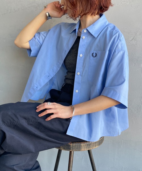 FRED PERRY（フレッドペリー） ブラウス シャツ 別注 ワンポイントロゴ