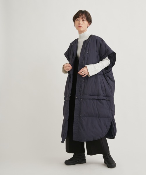 「emmi」 ダウンコート「AYA KANEKOコラボ」 0 ブラック レディース_画像9
