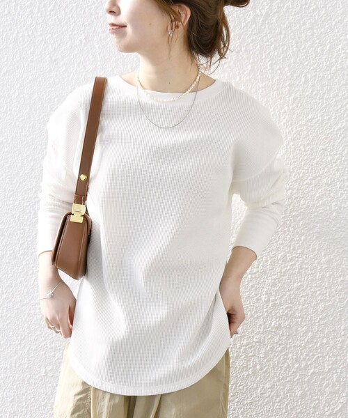 「SHIPS any」 長袖カットソー ONE SIZE ネイビー レディース_画像7