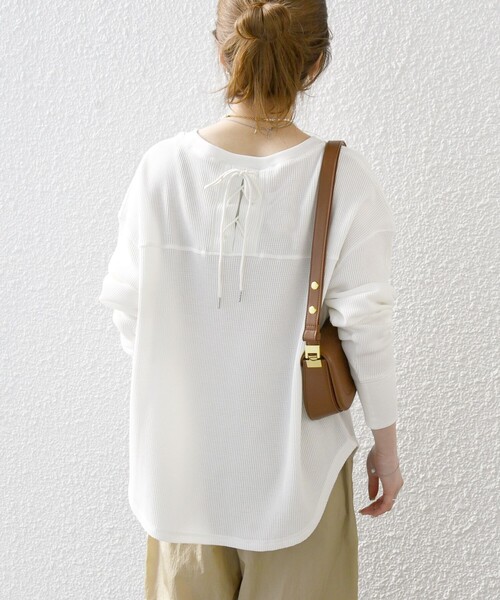 「SHIPS any」 長袖カットソー ONE SIZE ネイビー レディース_画像8