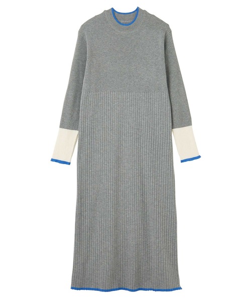 「GeeRA」 ニットワンピース LARGE 杢グレー レディース_画像4