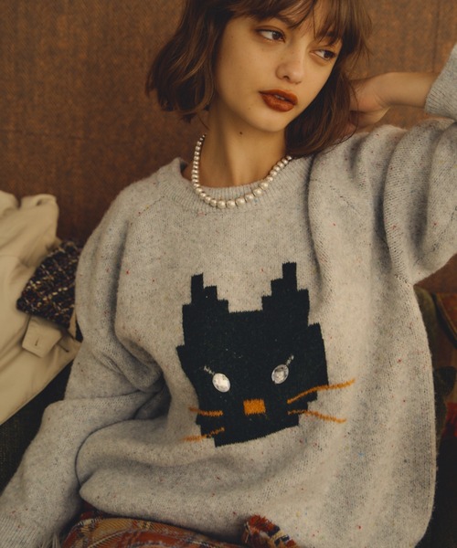 「Unitage」 長袖ニット FREE ブラック レディース_画像7