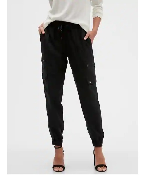 「BANANA REPUBLIC FACTORY STORE」 カーゴパンツ L ブラック レディース_画像6