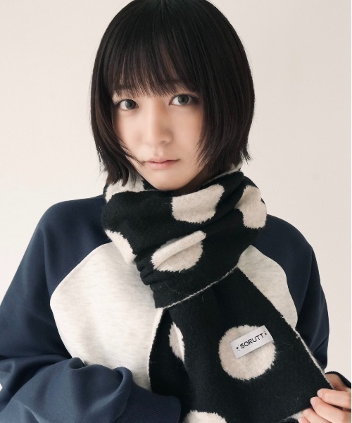 「Port」 「sorutt」マフラー FREE ベージュ レディース_画像2