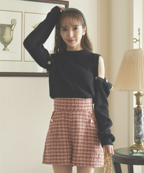 「VIOLETTA」 長袖ニット FREE ブラック レディース_画像2