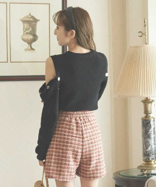 「VIOLETTA」 長袖ニット FREE ブラック レディース_画像9