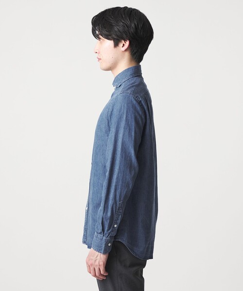 【COBALT】インディゴ ツイル カッタウェイカラーシャツ<A DAY IN THE LIFE> インディゴ ツイル カッタウェイカラーシャツ＜A DAY IN THE LIFE＞