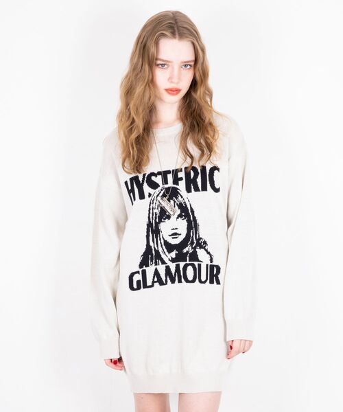「HYSTERIC GLAMOUR」 ニットワンピース FREE ホワイト レディースの画像