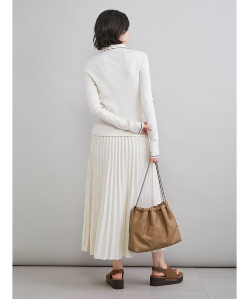MARK&LONA ニットプリーツスカート サイズ40 グレー 新品 Mila Owen（ミラオーウェン） スカート ニットプリーツスカート