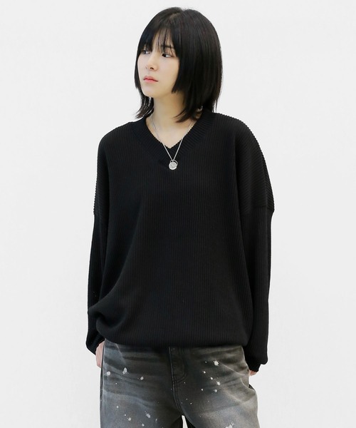 「minsobi」 長袖Tシャツ FREE ブラック メンズ_画像8