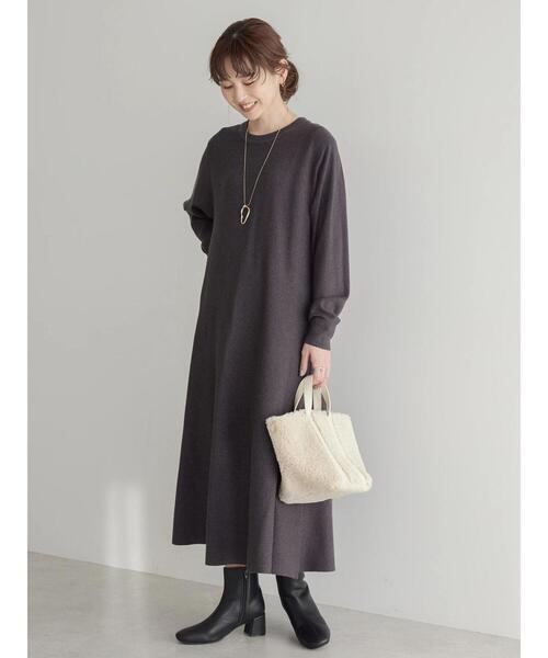 「AMERICAN HOLIC」 ニットワンピース M 杢グレー レディース_画像4