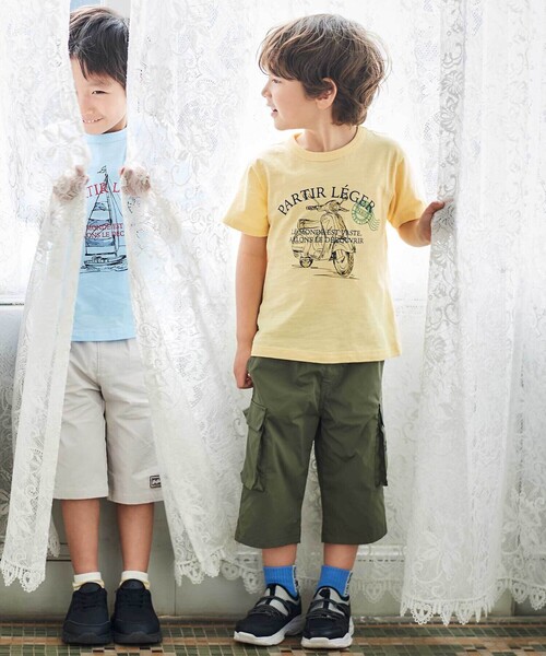 BeBe（ベベ） ハーフパンツ パンツ 「速乾」ストレッチロゴ刺しゅう6分 